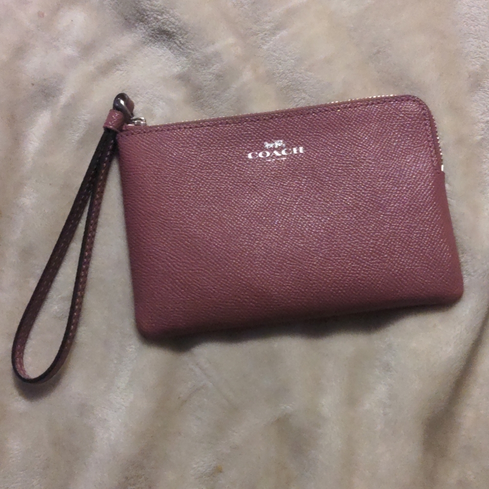 Coach purple wristlet